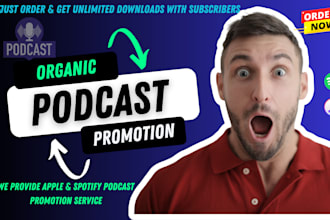 promote the podcast to increase new listeners and downloads