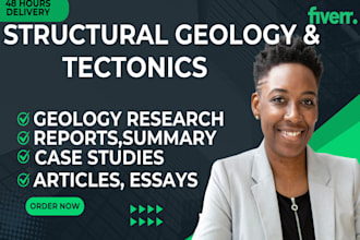 write structural geology and tectonics research and summaries