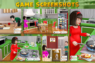create mobile game previews and screenshots