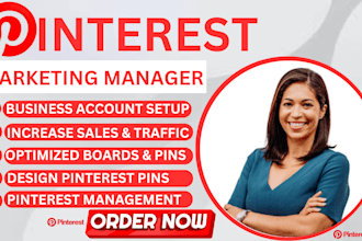 be your pinterest marketing manager design seo optimized pins boards for etsy