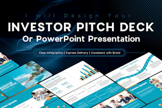 design investor pitch deck, powerpoint presentation or create powerpoint quickly