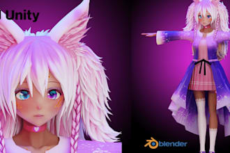 create custom 3d vrchat avatar vr character vrc avatar for PC and quest