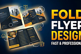 bi fold and tri fold restaurant menu, food menu design