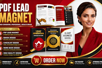 design PDF lead magnet, ebook, checklist, workbook, freebie, PDF lead magnet