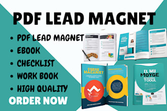 create PDF lead magnet, PDF lead magnet guide checklist,workbook,freebie