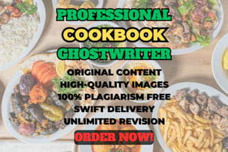 write high quality cookbook recipe book, do cookbook design, cookbook formatting