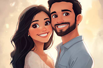 draw a portrait in semi realism disney cartoon style