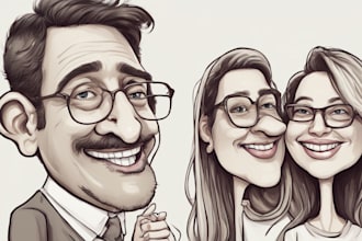 draw a caricature of you a friend or a loved