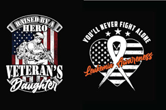 do retro t shirt army veteran vector logo design