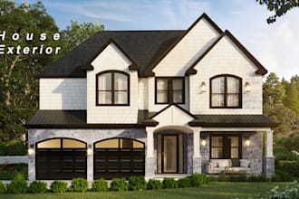 provide 3d visuals for traditional and california homes