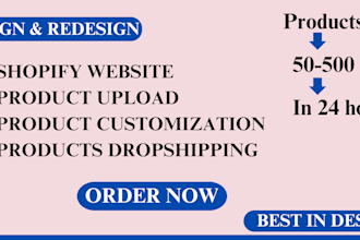 build modern shopify store products uploads add products bulk listing customize
