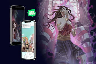 draw webtoon style comic for any genre