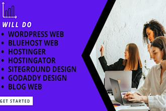create wordpress website, on bluehost, namecheap, siteground