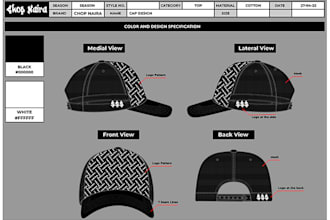 design a unique hat or cap with tech pack