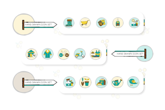 design hand drawn custom icons and illustrations