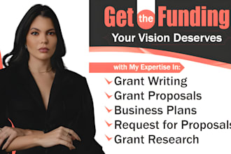 write grant proposal grant application research pitch deck business plan