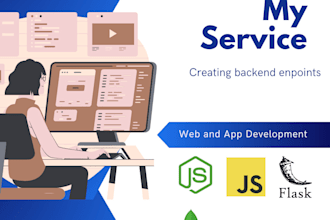 develop a backend api using flask, express, nodejs, mysql, mongodb