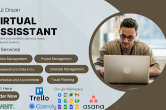 be your personal executive virtual assistant manage social media