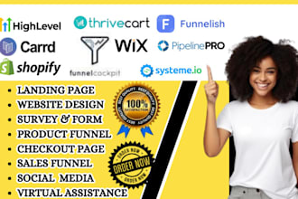 design carrd website carrd landing page funnelish wix thrivecart funnelcocpit