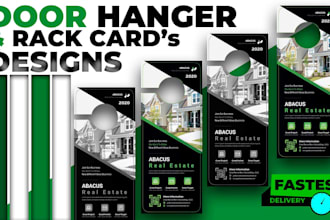 design unique door hanger and rack card