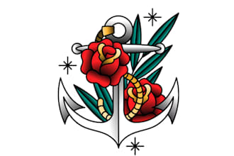 design high quality sailor tattoos logo with creative concepts