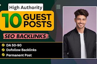 write and publish high da guest post with SEO dofollow backlinks