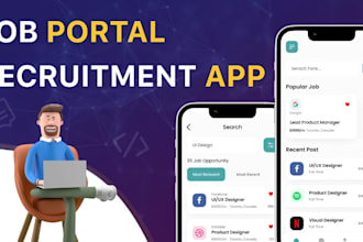 build job portal app, job seekers app, recruitment portal app, job posting app