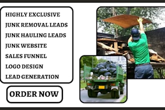 generate junk removal leads dumpster leads junk hauling leads junk haul website