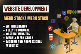develop mern and mean stack web apps using react, angular and nodejs