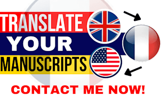 translate your french written novel, manuscript and ebook to error free english