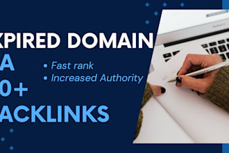 conduct research on expired domains with da, DR 90 backlinks