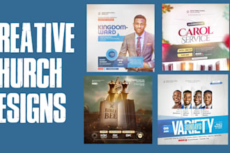 design a creative church flyer for you