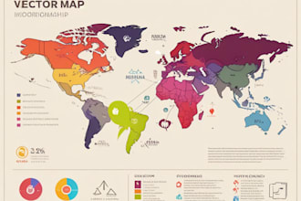 draw custom vector map infographic illustration