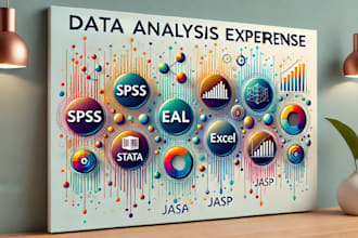 do statistical data analysis and reports using IBM spss r minitab jamovi python