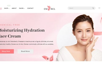 build cosmetic website, hair salon website, beauty website, skin care website