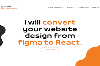 develop react website for you