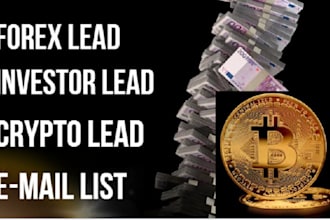 deliver HQ forex leads, crypto leads, mlm investor leads, bulk email list