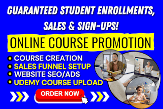 create thinkific online course, udemy course promotion affiliate sales marketing