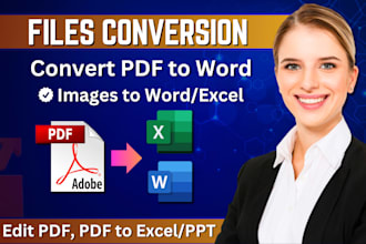 convert PDF to word, excel, PPT, and images to word or excel