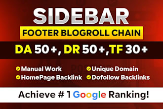 get high da DR tf sidebar blogroll dofollow backlinks