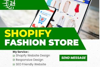 design shopify dropshipping store, shopify clothing store, fashion website