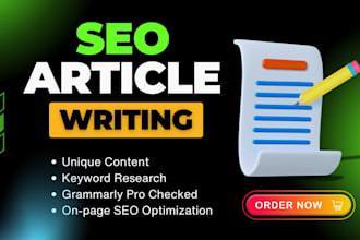 do SEO article writing, blog post writing, website content writing, copywriting
