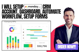 setup monday account, setup monday dashboard, automate workflow, setup forms