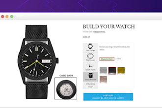 do 2d 3d watch configurator on shopify kickflip zepto and zakeke wordpress store