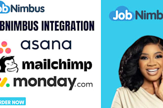 integrate jobnimbus with asana mailchimp zapier quickbook monday com