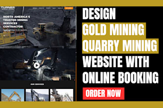 design high impact gold mining and quarry mining website mining landing page