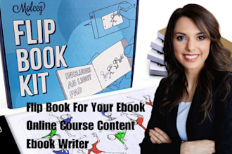 do flip book for your ebook, online course content, ebook writer