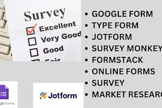 create design online survey questionnaire google form jotform typeform analysis