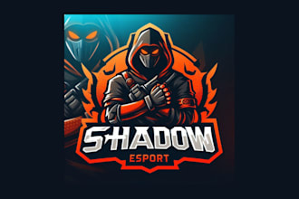 do unique shadow esport mascot logo with unlimited revisions