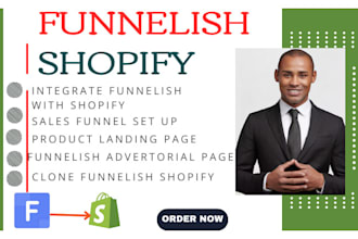 design and clone funnelish product landing page, redesign shopify landing page